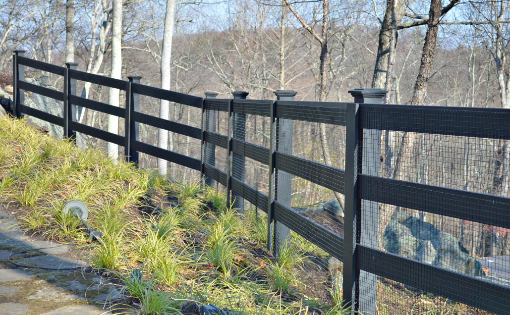 black vinyl fence