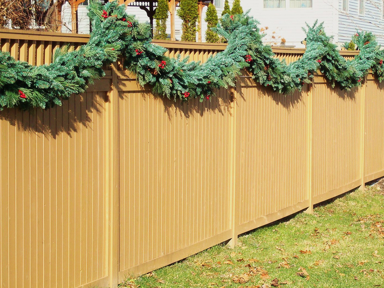 Photo of a wood fence in Westchester County, NY.