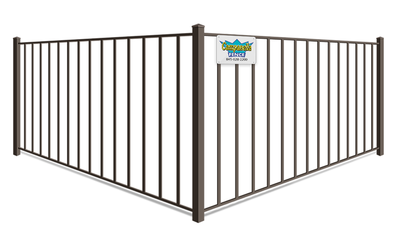 Aluminum fence - 2-Rail Pool Fence  48 inch tall style