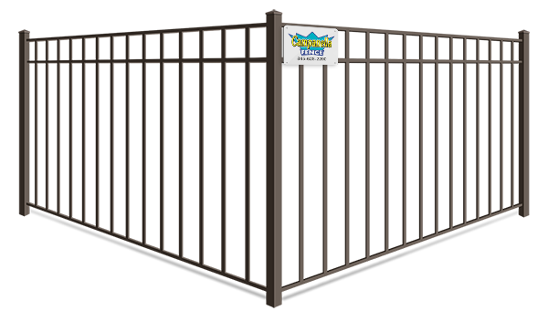 Aluminum fence - 3-Rail Pool Fence  54 inch tall style