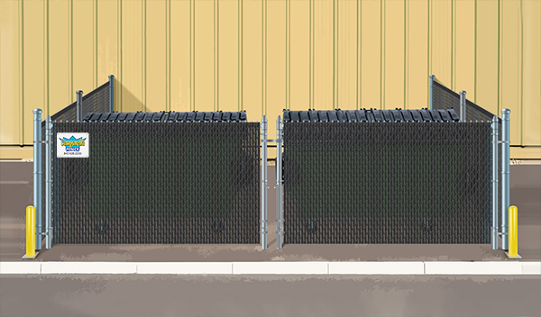 Chain Link fence - dumpster enclosure