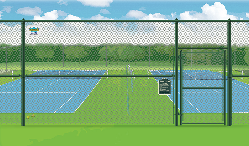 Chain Link fence - tennis courts