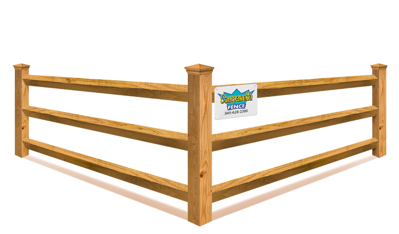 wood fence company in Putnam County & Westchester County, NY - Diamond Post & Rail style