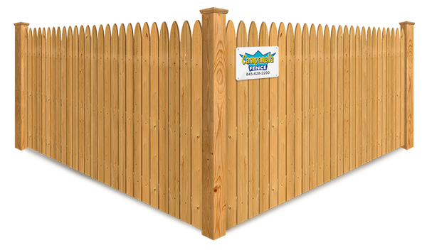 wood fence - Solid Cedar Board style