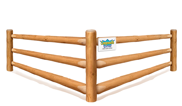 wood fence - Cedar Post & Rail style