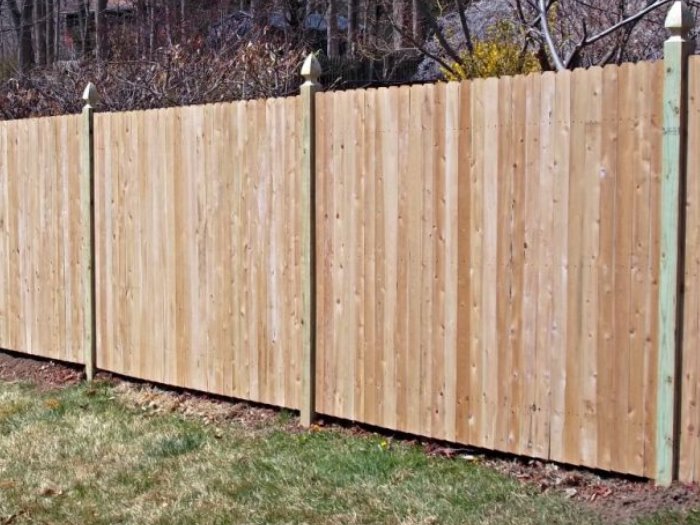 wood fence - Cedar Solid Board style